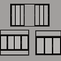 modern sliding window 3d model