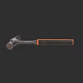Weapon Hammer Featuring Metal Head and Black Orange Handle for Multipurpose Use 3d model