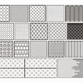 Decorative Feature Wall With Multiple Perforated Lattice Patterns And Designs 3d model