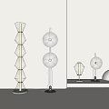 Modern lighting combination floor lamp 3d model