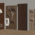 Wooden Wall Mounted Coat Rack With Multiple Hooks For Bags Coats And Hats