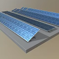 Efficient Solar Panels System With Mounting Brackets For Home Daily Electrical Appliances 3d model