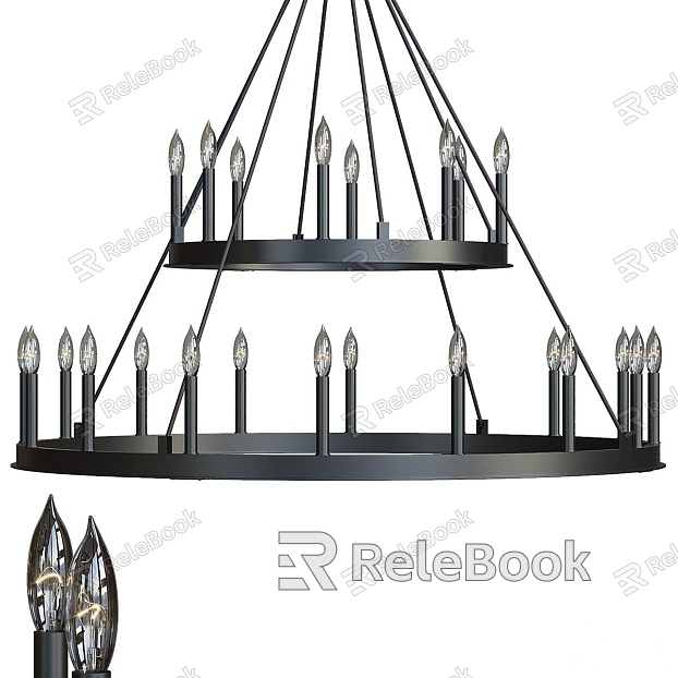 Chandelier Decorative Chandelier Round Chandelier Industrial Wind Chandelier model