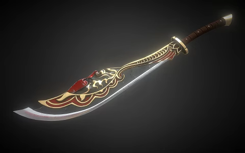 Modern Long Dao Treasure Dao Sword Chopper 3d model