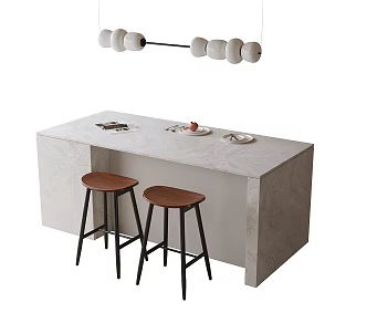 Modern Bar Chair Kitchen Bar Chandelier 3d model