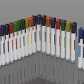 Modern color pen 3d model