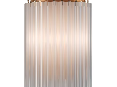 Elegant Modern Wall Sconce With Striated Glass And Brass Finish For Interior Lighting 3d model