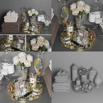 Modern Bathroom Small Bath Supplies 3d model