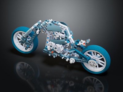 Modern Motorcycle Lego Motorcycle Building Blocks Motorcycle Jet Motorcycle Sci-Fi Motorcycle 3d model