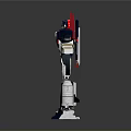 Mechanical Robot Figure With Red White Wings Armored Body And Weapon