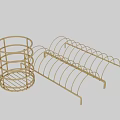 Golden Metal Kitchenware Organizers for Dishes Bowls and Kitchen Storage with Sturdy Design