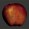 Fresh Red Apple With Glossy Surface And Juicy Appearance On Gray Background