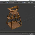 Wooden Toddler Chair With Sturdy Frame And Rolling Wheels For Safe Use