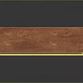 Elegant Brown Wooden Cabinet With Golden Trim And Classic Design Details
