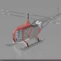 Helicopter Shaped Modern Furniture Design With Red And Gray Accents