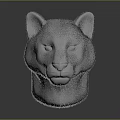 Leopard Metal Black Panther Ornaments Wild Leopard Cheetah Mountain Leopard Carved Leopard Metal Carved Leopard Ornaments 3d model