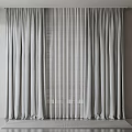 Modern Gray Floor Length Textured Curtains For Home Interior Window Design