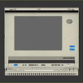 Vintage White Laptop Computer With Classic Screen And Retro Keyboard Design 3d model