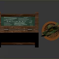 Coffee Shop Building Featuring Wooden Menu Board Potted Yellow Flower And Dessert Icons