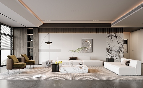 modern living room 3d model