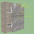 Structural Building Component Design With Concrete Wall And Metal Frame Details