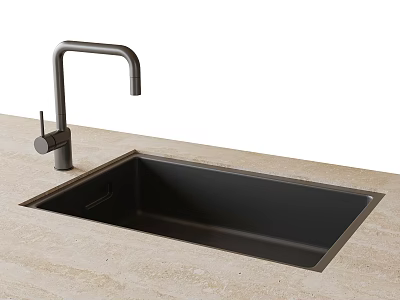 Vegetable washing basin kitchen basin single slot 3d model