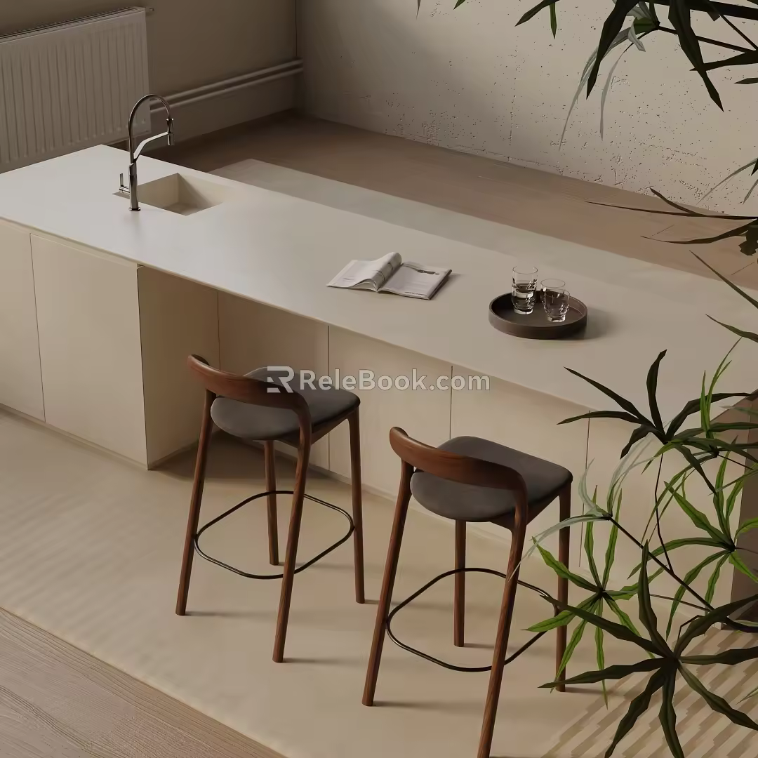 Modern table combination 3d model