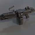 M249 Machine Gun SAW Class Light Machine Gun Machine Gun Submachine Gun Firearms Low Face Number Low Model Game Sub-era Film and Television Level Super Realistic 3d model