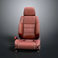 Elegant Red Leather Modern Chair With Comfortable Cushion And Ergonomic Backrest