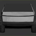 Futuristic Silver Concept Car With Geometric Design Transparent Roof And Large Wheels