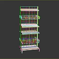 White Multi Tier Storage Rack With Wire Baskets And Flat Shelves