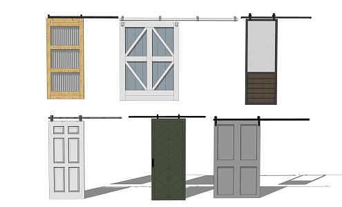 Modern Barn Door Barn sliding door 3d model