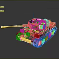 Vintage Military Tank With Long Cannon Tracks And Number 114 On Turret