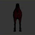 Red Muscular Horse 3D Model With Detailed Texture And Realistic Design