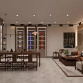Neat Tobacco and Liquor Store Interior with Shelves Displaying Diverse Wine and Tobacco Products
