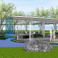 Modern gallery frame Special-shaped simple gallery frame Curved streamline stacked water landscape gallery frame 3d model