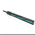 Tactical Weapon With Black Body And Teal Accents In Modern Design