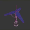 Computer Cooling Fan With Blue Blades And Metal Base For Efficient Heat Dissipation