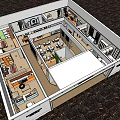 Yamei Home Furnishing Store Interior With Sofa Coffee Table And Display Areas