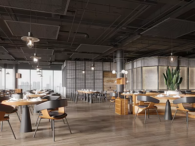 INDUSTRIAL LOFT RESTAURANT 3d model