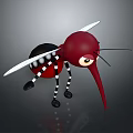 Home Living Products With Cartoon Mosquito Design Red Body And Striped Legs