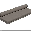Soft Gray Long Fabric Cushion With Rolled End Design For Furniture Use