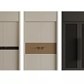 Modern Double Doors Featuring Beige Black Brown Colors Horizontal Stripes And Vertical Textures