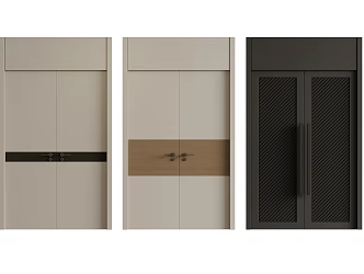 Modern Double Door Entry Door Security Door Hotel Room Door Ballroom Door Villa Door Top Wooden Door 3d model