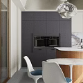 Modern Double Height Living Dining Room With Warm Wood Accents And Comfortable Sofa Interior Design