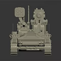 Multi Wheeled Utility Vehicle With Mechanical Cannon Gears Antenna And Structural Design