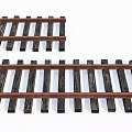 Railroad Tracks As Important Road Facility With Wooden Sleepers And Metal Rails