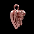 Rose Gold Heart Shaped Pendant With Angel Figure As Elegant Jewelry Accessory