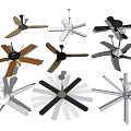 Various Air Conditioner Fans With Modern Designs And Different Colors For Home Use