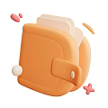 Modern Wallet Icon Cartoon Wallet Anime Wallet 3d model